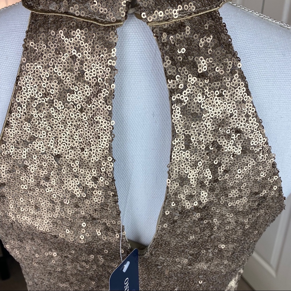 ONE CLOTHING SEQUINED HIGH NECK MINI DRESS - NEW - Picture 4 of 6